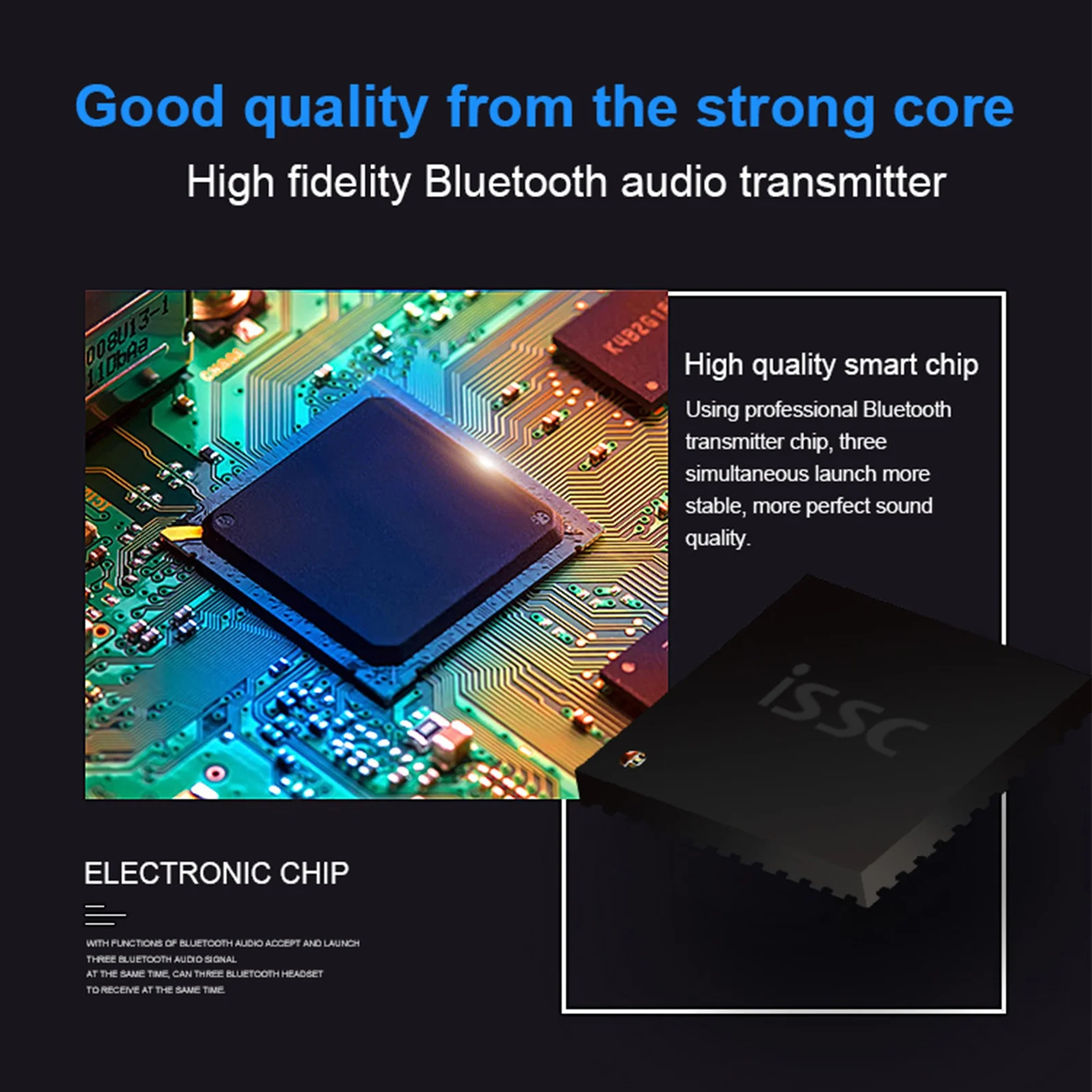 Bluetooth Adapter for 3pcs Wireless Earphone Working Together Audio Spliter Transmitter Splitter Adapter Music Receiver Sharing